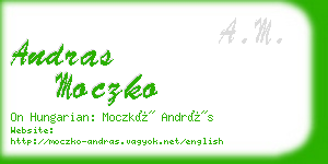 andras moczko business card